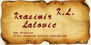 Krasimir Lalović vizit kartica